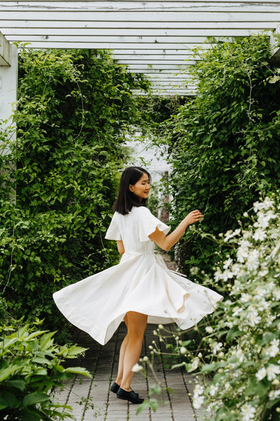 Son de Flor Linen Wrap Dress