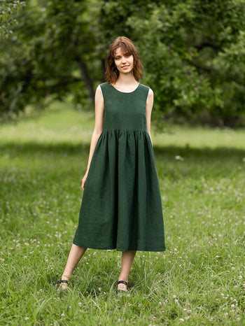 Smock-Kleider aus Leinen