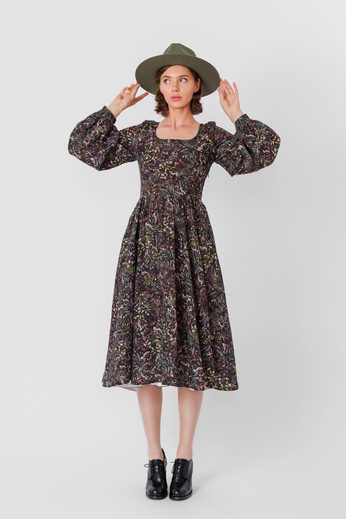 Carmen Dress, Long Sleeve, Venice Floral#color_venice-floral