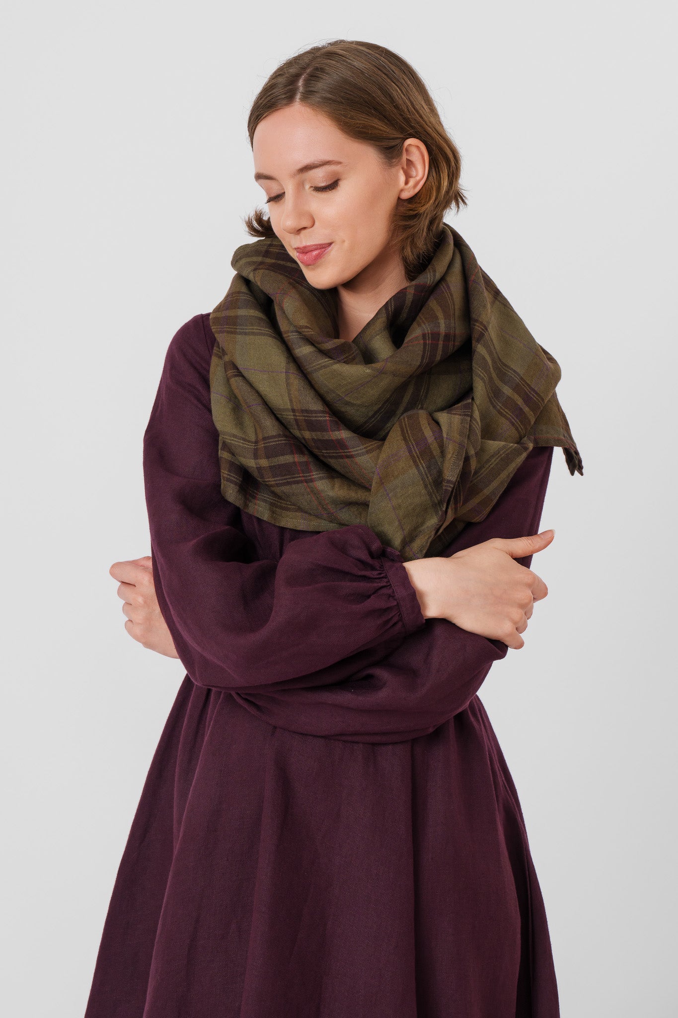 Palisandra Scarf, Oak Tartan#color_oak-tartan