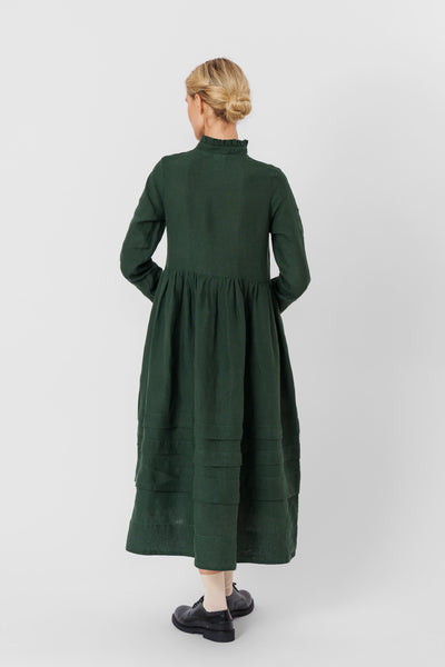 Amy Dress, Long Sleeve,#color_evergreen