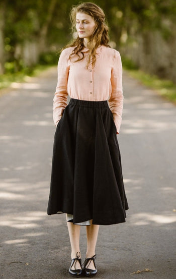 Classic Skirt, Black Pansy#color_black-pansy
