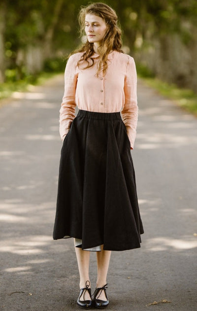 Classic Skirt, Black Pansy#color_black-pansy
