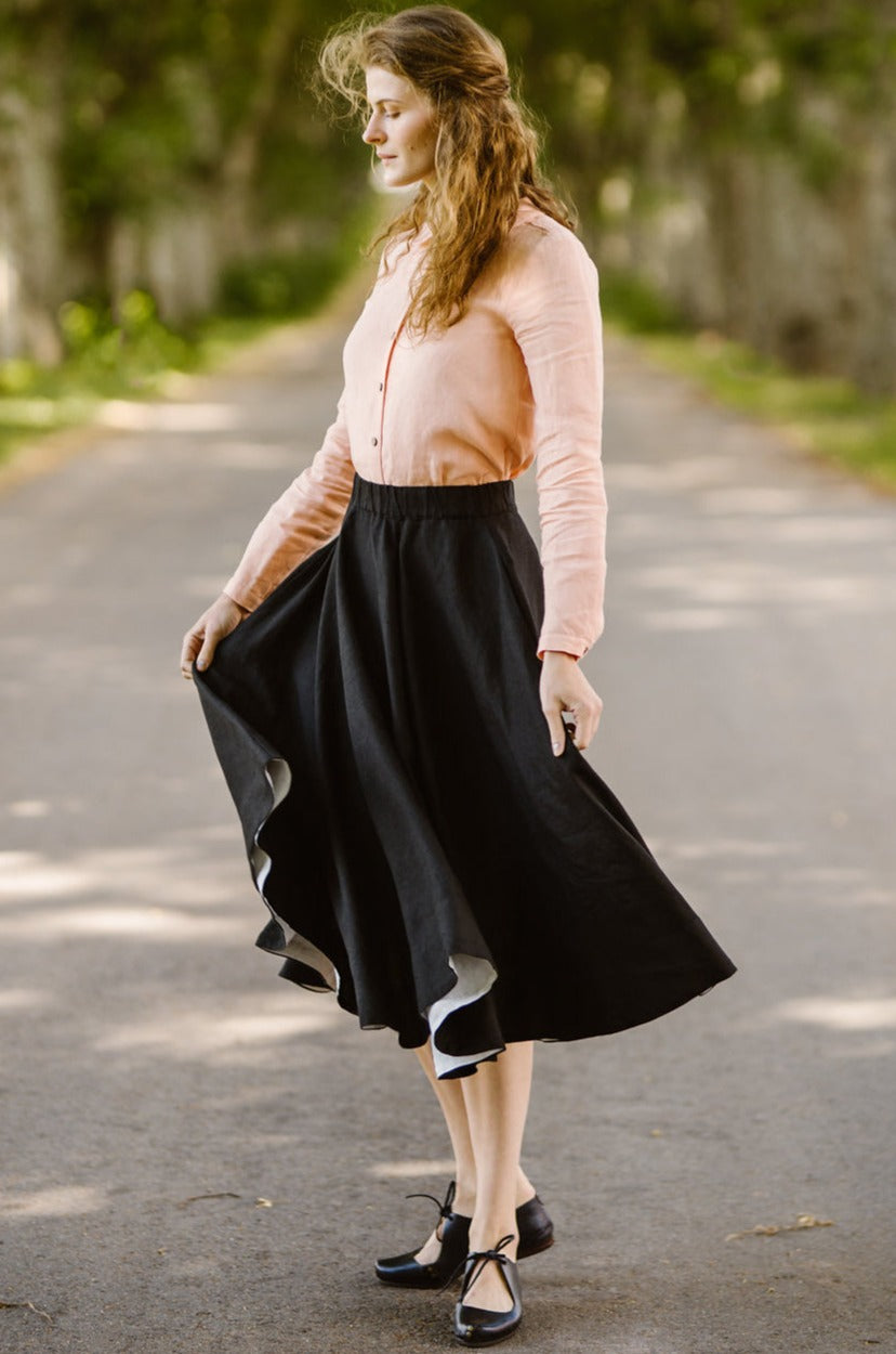 Classic Skirt, Black Pansy#color_black-pansy