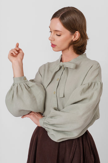 Clementine Shirt, Long Sleeve, Mint