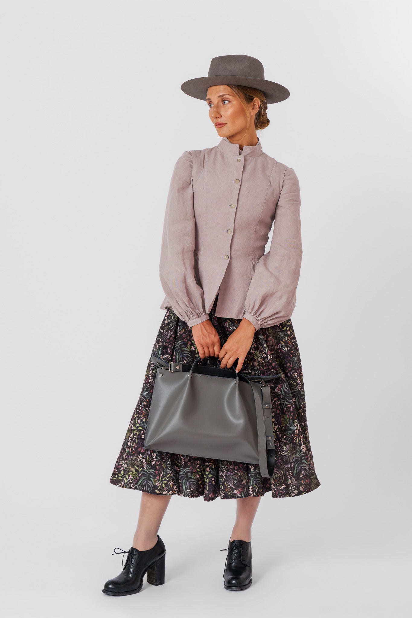 Peplum Vest, Sleeveless, Gentle Lilac#color_gentle-lilac