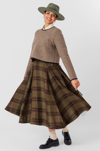 Crop Sweater, Wool, Beige Brown#color_beige-brown