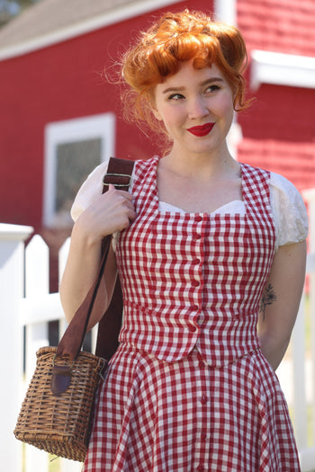 Second Breakfast Vest, Sleeveless#color_red-gingham