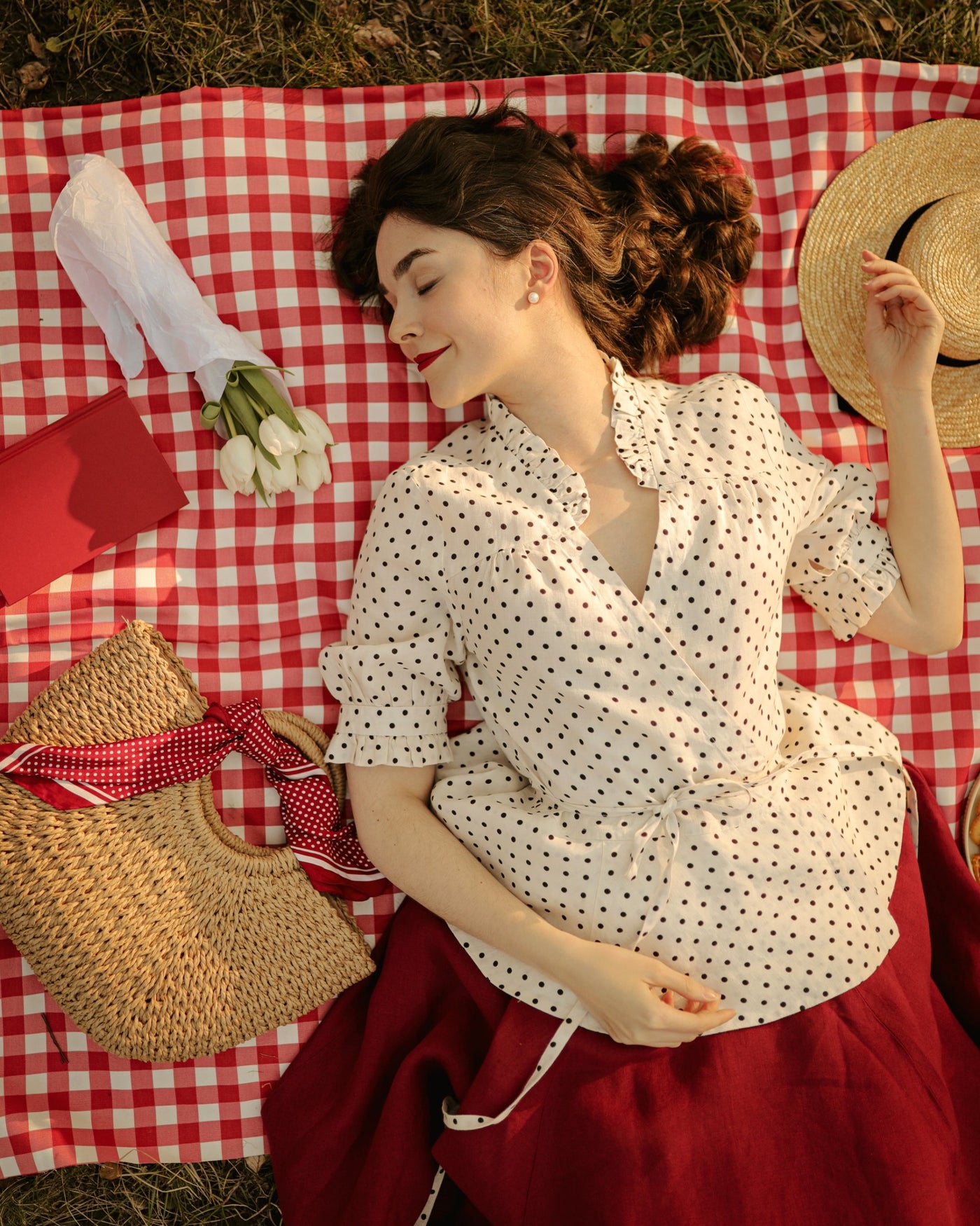 Bennet Blouse, Short Sleeve, Tiny Dots#color_tiny-dots