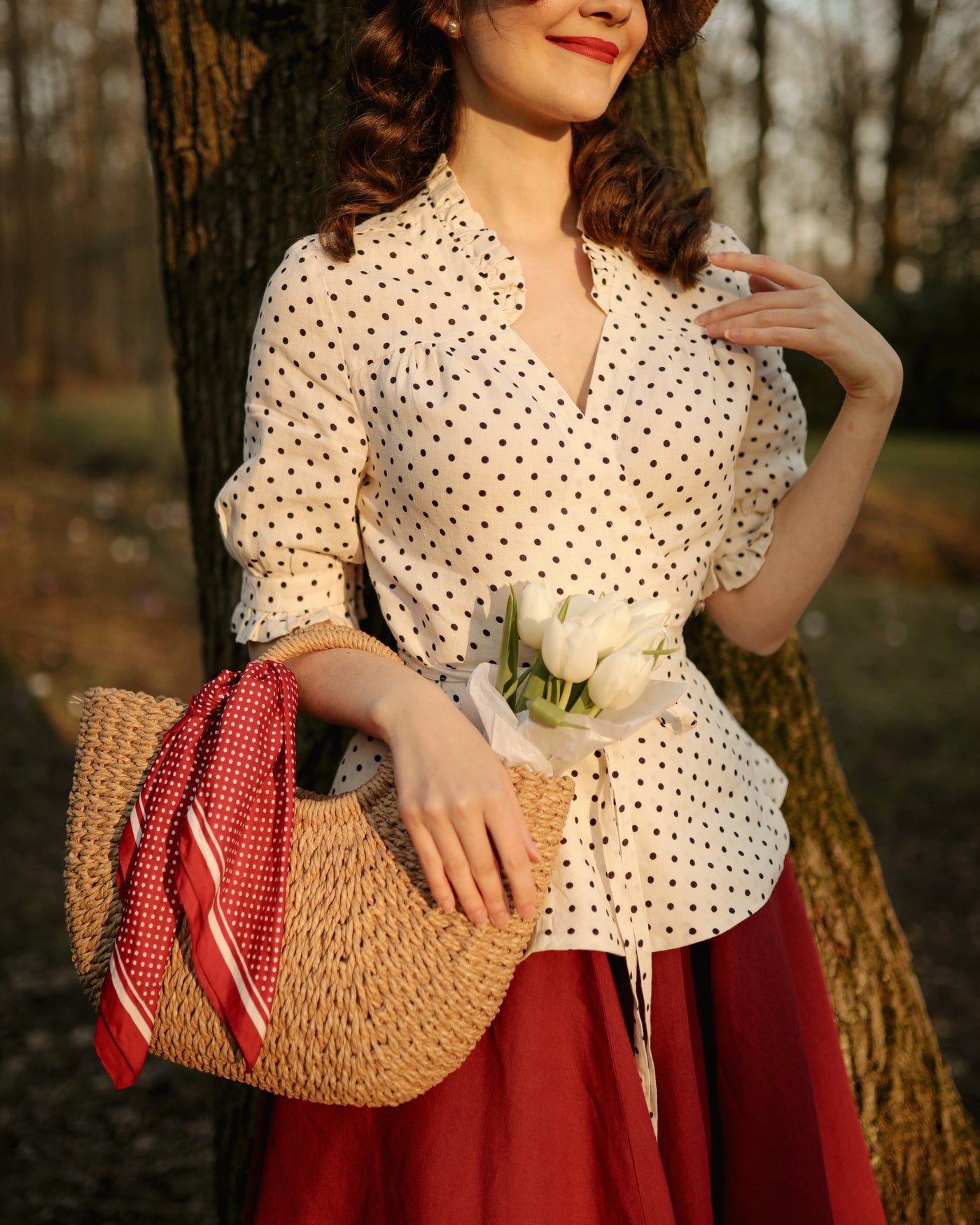 Bennet Blouse, Short Sleeve, Tiny Dots#color_tiny-dots