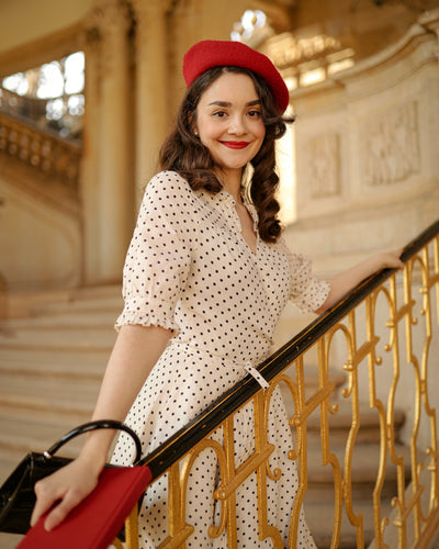 Darcy Dress, Short Sleeve, Tiny Dots#color_tiny-dots