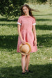 Mini Classic Dress, Short Sleeve, Vinatge Pink#color_vintage-pink