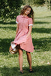 Mini Classic Dress, Short Sleeve, Vinatge Pink#color_vintage-pink