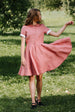 Mini Classic Dress, Short Sleeve, Vinatge Pink#color_vintage-pink