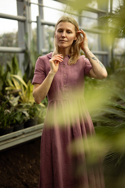 Classic Dress, Short Sleeve, Phlox Purple#color_phlox-purple
