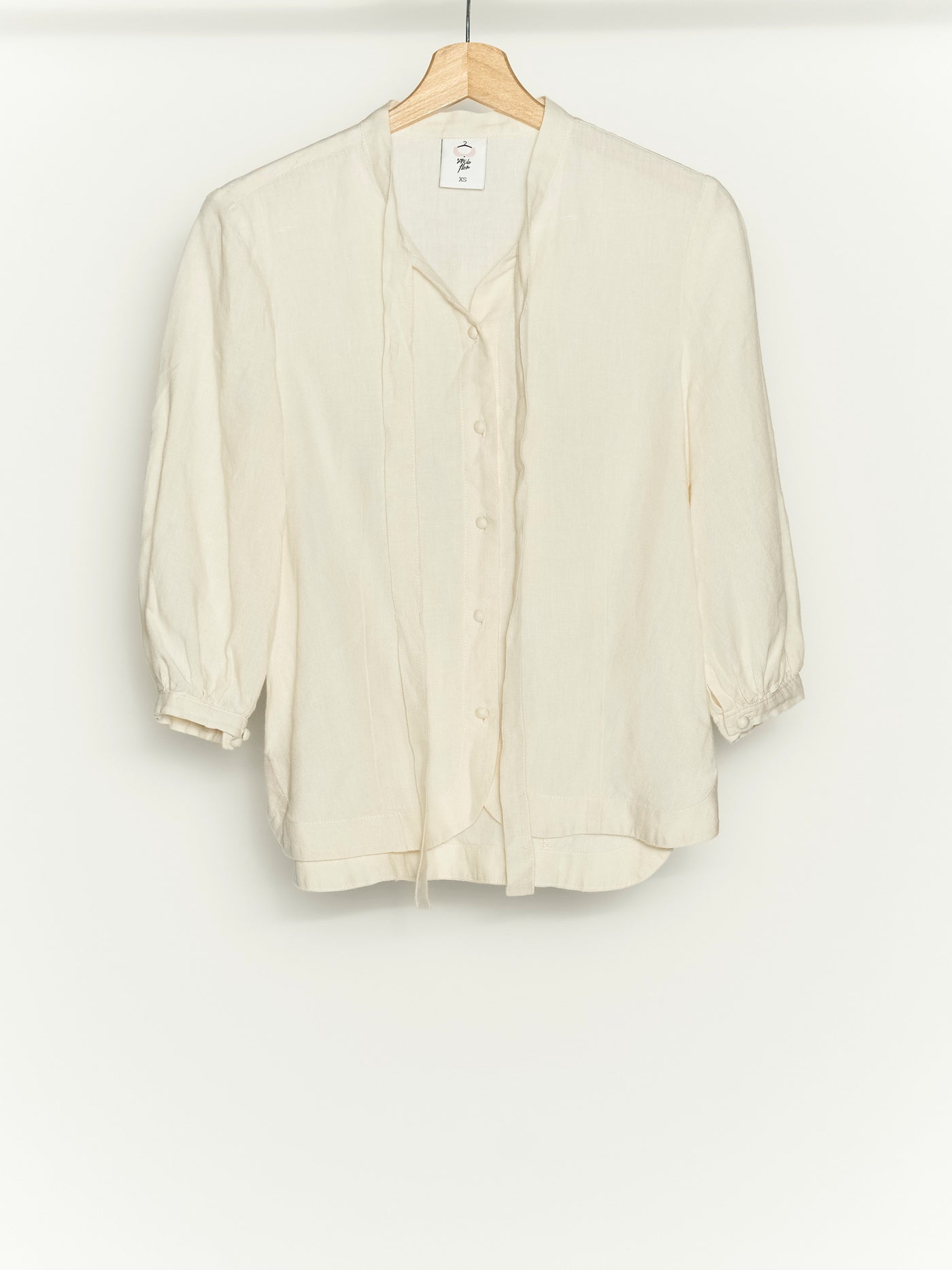 Milky White Jasmin-Shirt, 3/4-Ärmel