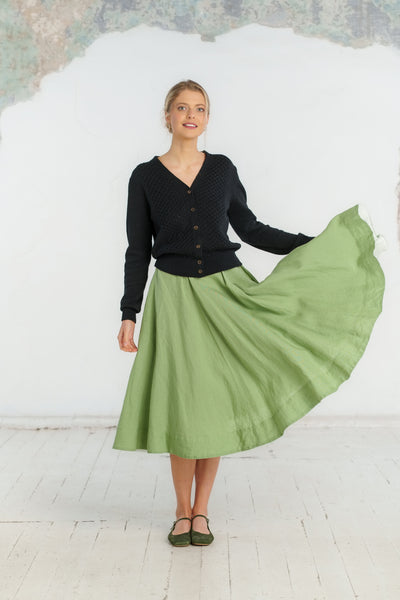 Elaine Cardigan, Long Sleeve, Black Pansy#color_black-pansy