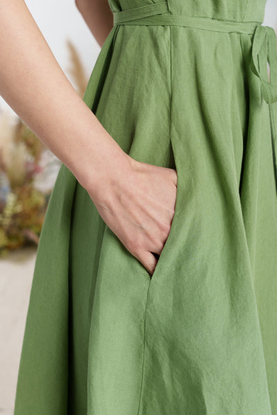 Wrap Dress, Short Sleeve, Matcha Latte
#color_matcha-latte