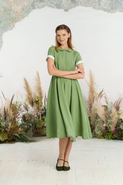 Classic Dress, Short Sleeve, Matcha Latte
#color_matcha-latte