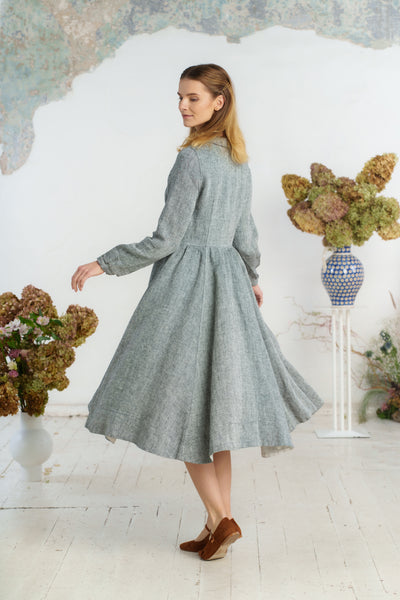 Classic Dress, Long Sleeve - Son de Flor#color_grey-moon