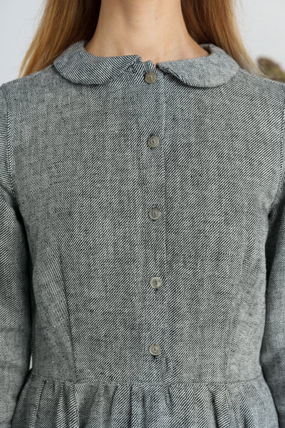 Classic Dress, Long Sleeve - Son de Flor#color_grey-moon