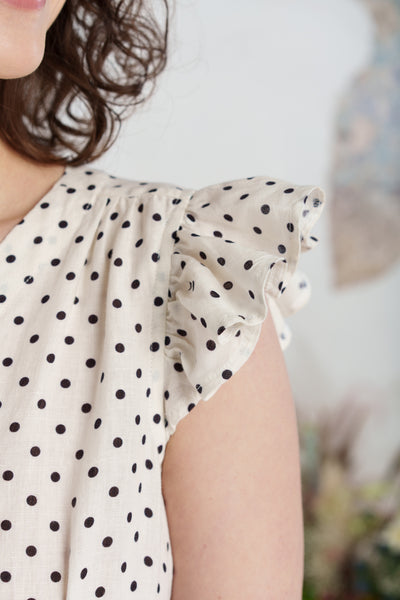 Diane Dress, Ruffle Sleeve, Tiny Dots
#color_tiny-dots
