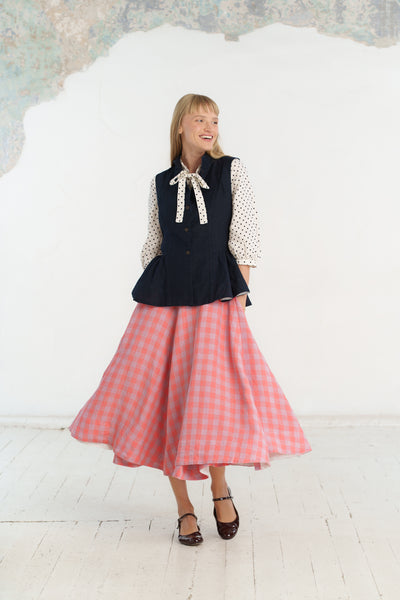 Wrap Skirt, Pink Gingham#color_pink-gingham