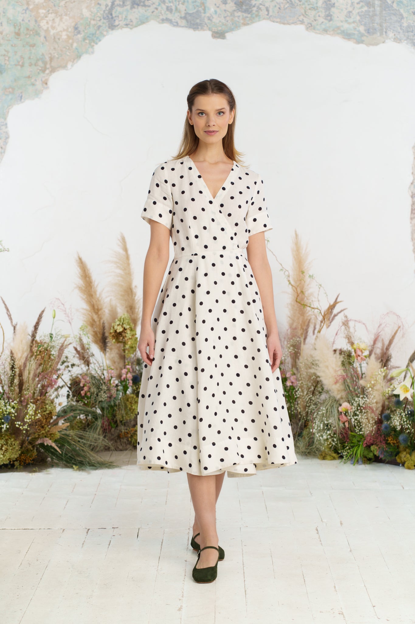 Wrap Dress, Short Sleeve, Big Dots
#color_big-dots