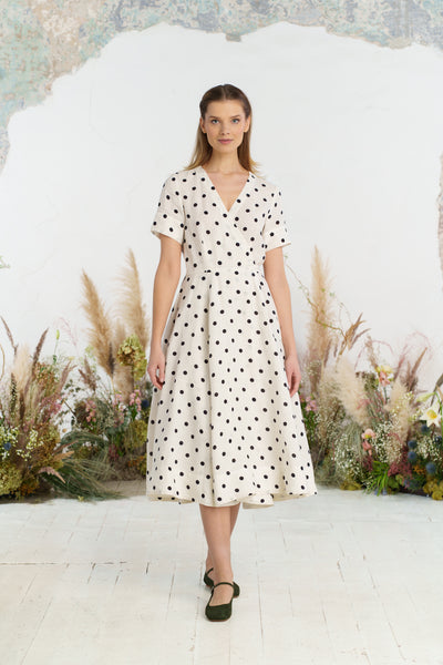 Wrap Dress, Short Sleeve, Big Dots
#color_big-dots