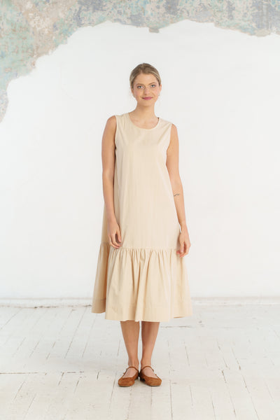Tulip Petticoat, Sleeveless, Beige#color_beige