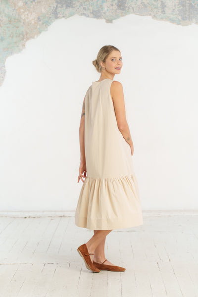Tulip Petticoat, Sleeveless, Beige#color_beige