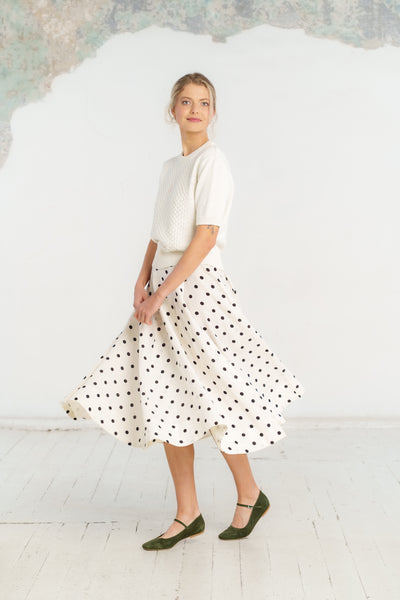 Elaine Top, Short Sleeve, White Magnolia #color_white-magnolia