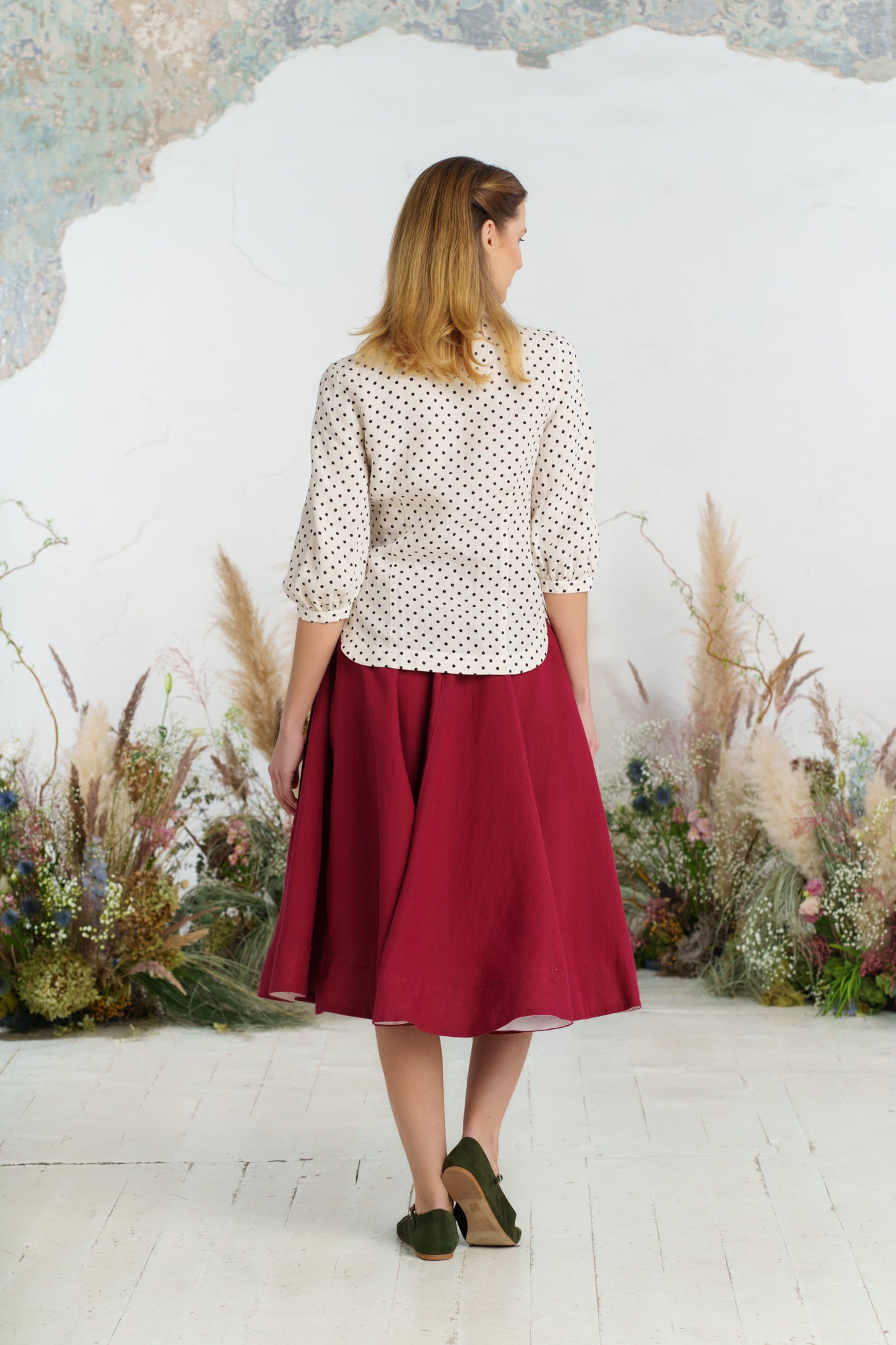 Jasmine Shirt, Long Sleeve, Tiny Dots
#color_tiny-dots