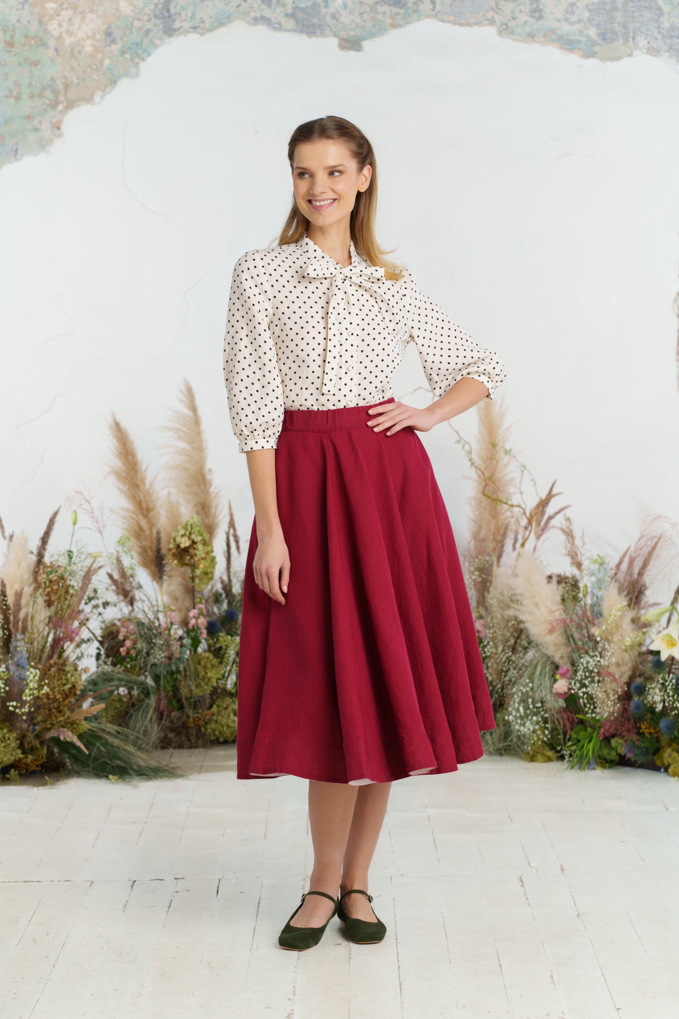 Classic Skirt, Marsala Red
#color_marsala-red