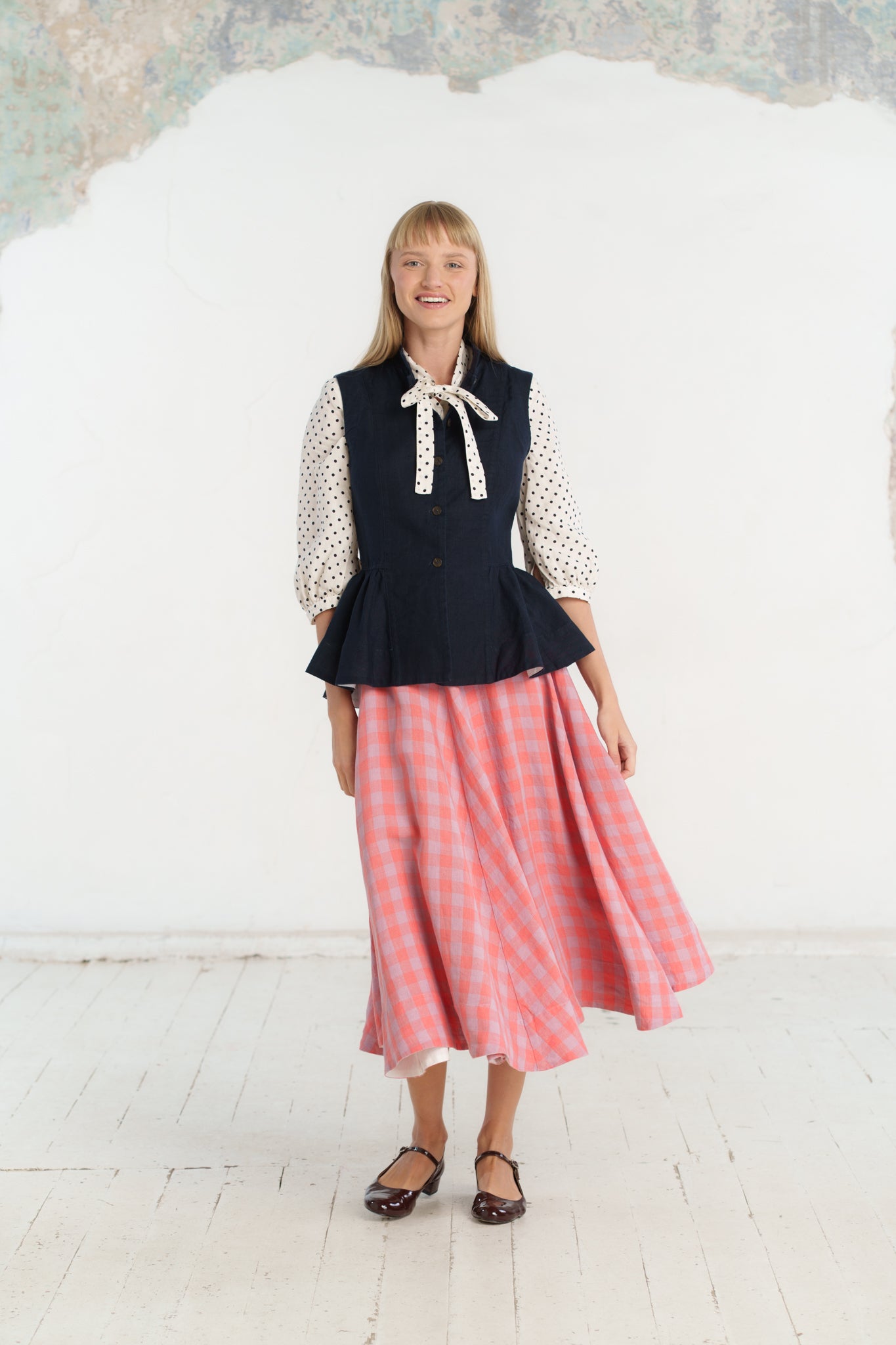 Wrap Skirt, Pink Gingham#color_pink-gingham