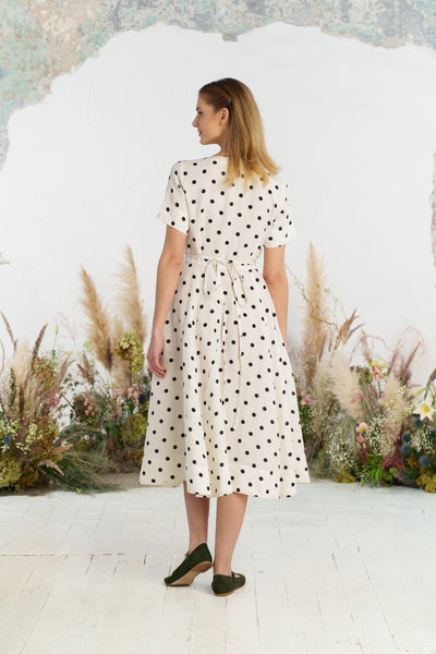 Wrap Dress, Short Sleeve, Big Dots
#color_big-dots