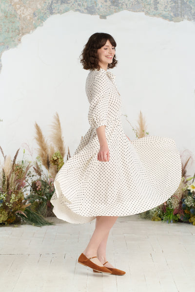 Jasmine Dress, 3/4 Sleeve, Tiny Dots
#color_tiny-dots