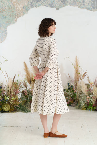 Jasmine Dress, 3/4 Sleeve, Tiny Dots
#color_tiny-dots