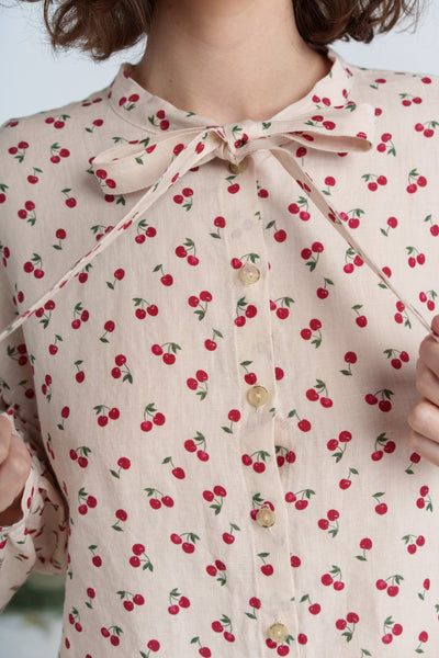 Clementine Shirt, Long Sleeve, Mon Chéri
#color_mon-cheri