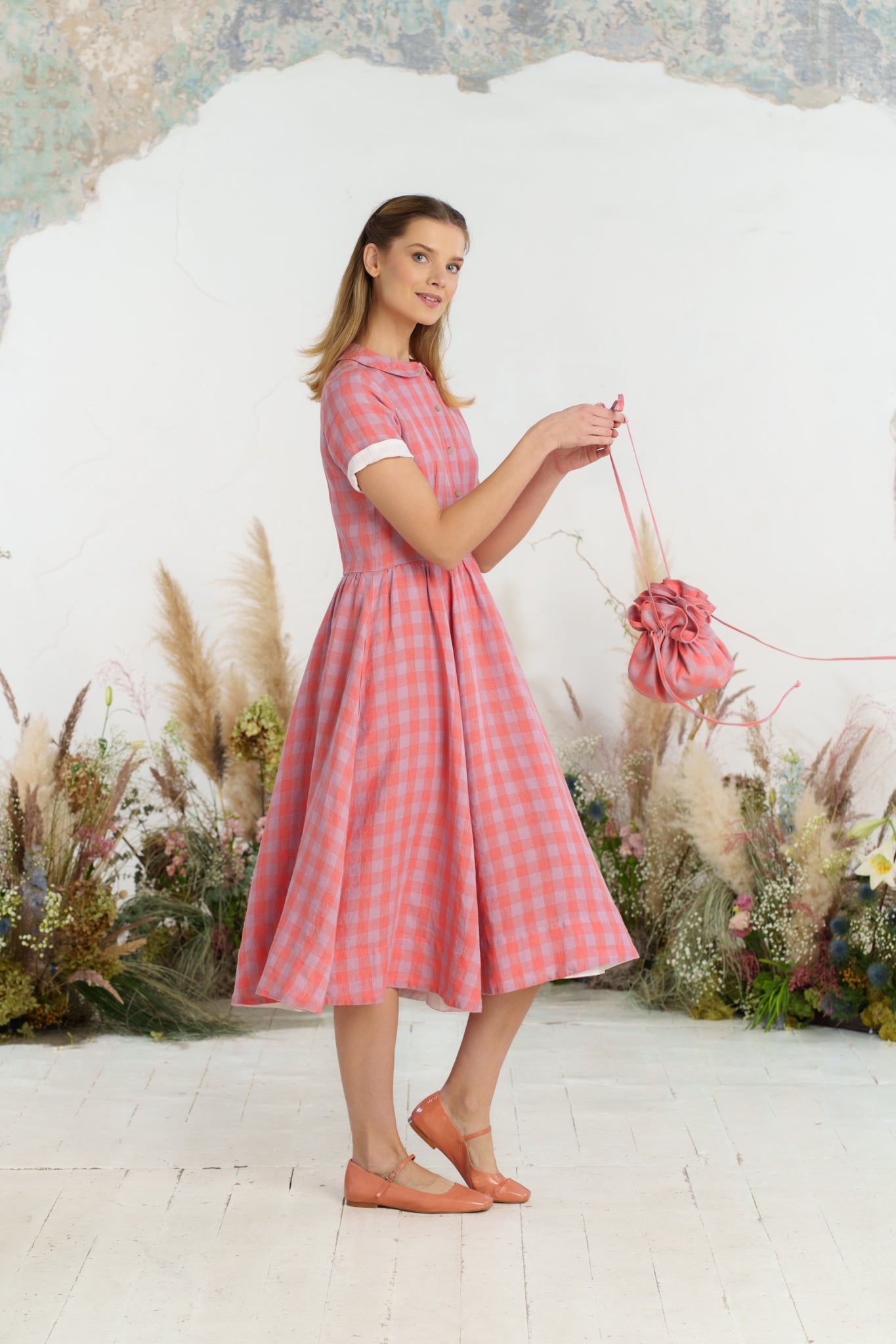 Flower Bag, Pink Gingham
#color_pink-gingham