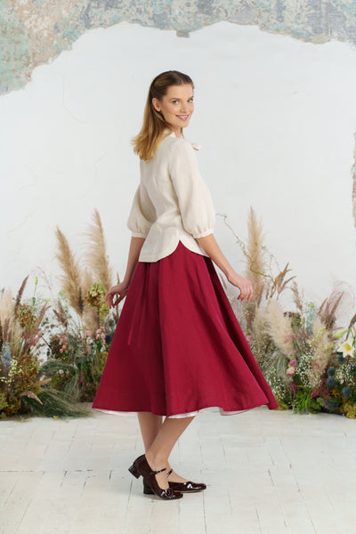 Jasmine Shirt, Long Sleeve, Milky White
#color_milky-white