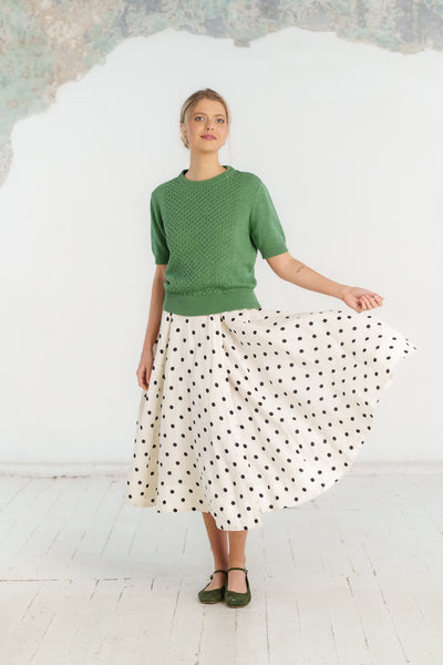 Elaine Top, Short Sleeve, Matcha Latte #color_matcha-latte