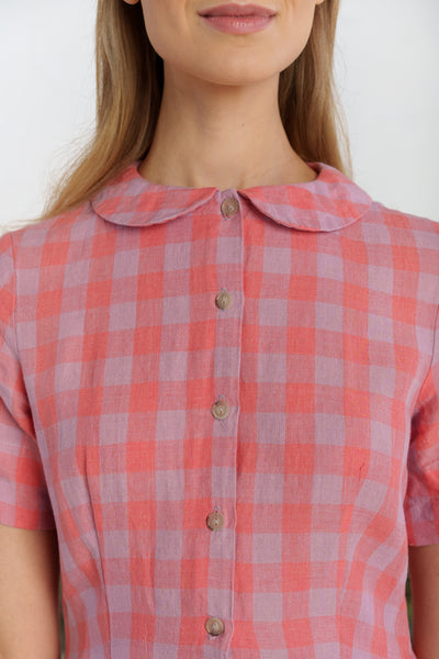 Classic Dress, Short Sleeve, Pink Gingham
#color_pink-gingham
