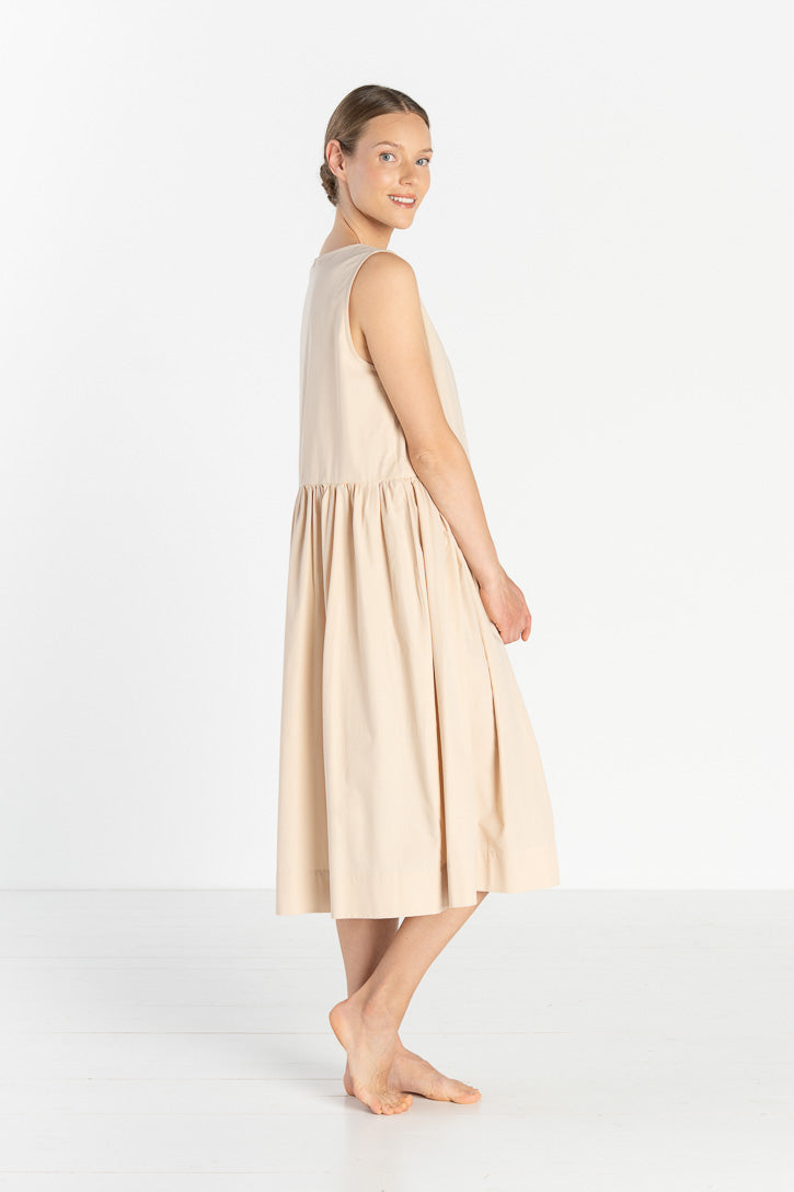 Petticoat, Sleeveless, Beige
#color_beige