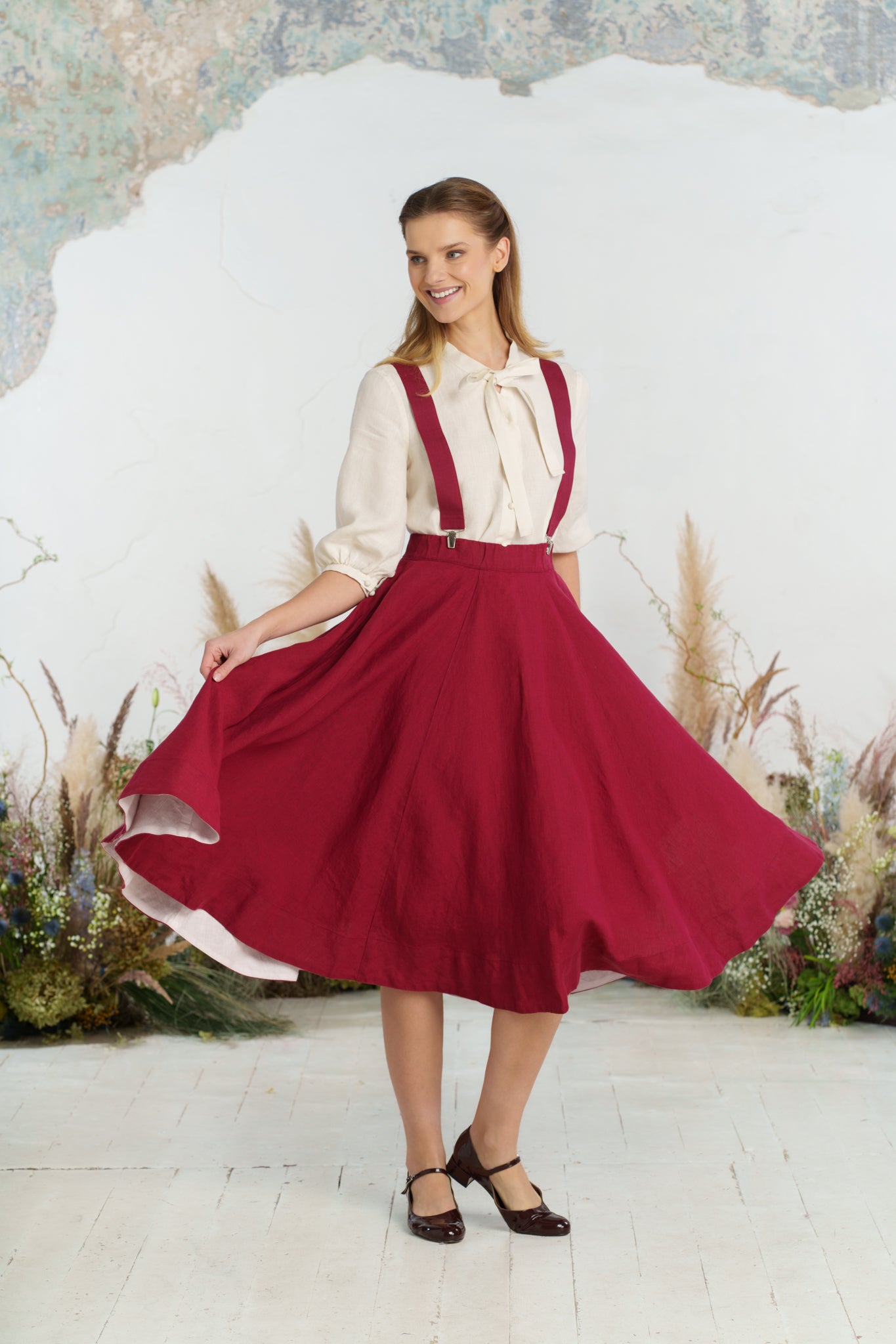 Suspenders, Marsala Red
#color_marsala-red