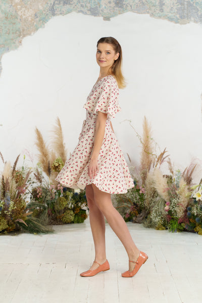 Mini Wrap Dress, Butterfly Sleeve, Mon Chéri
#color_mon-cheri
