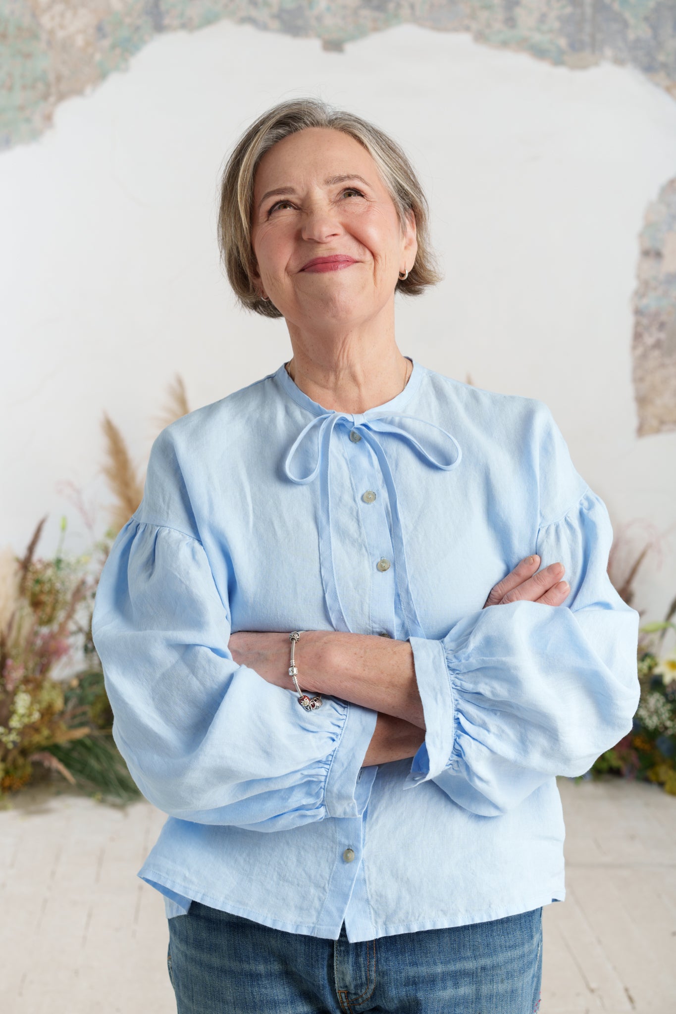 Clementine Shirt, Long Sleeve, Skye Blue
#color_skye-blue