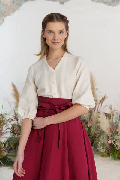 Ribbon Belt#color_marsala-red