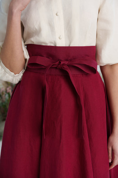 Ribbon Belt#color_marsala-red