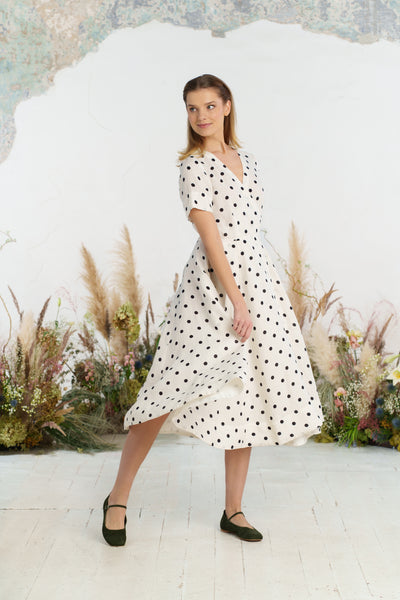 Wrap Dress, Short Sleeve, Big Dots
#color_big-dots